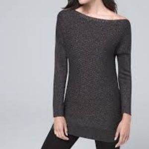 WHBM One shoulder sparkle sweater